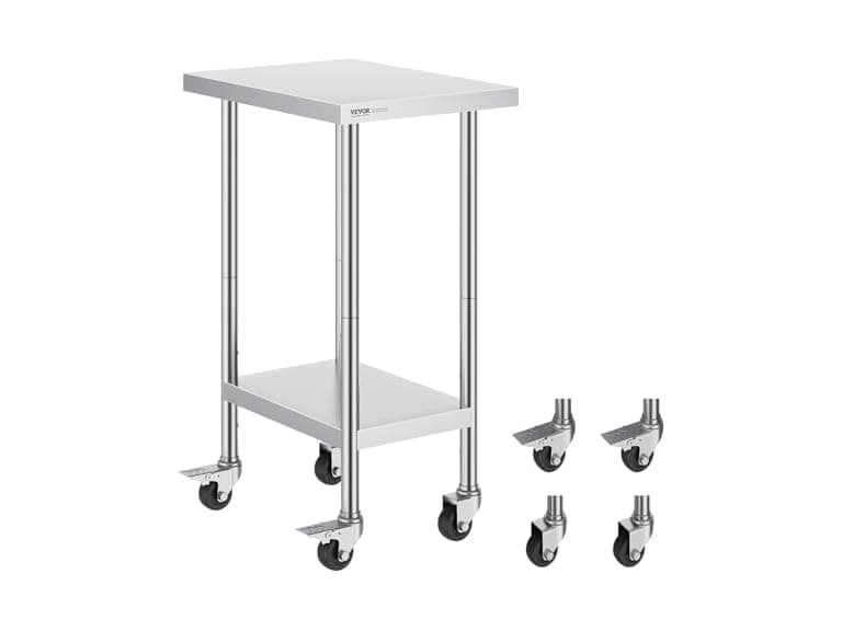 VEVOR Stainless Steel Work Table 24 x 18 x 38 Inch - Image 1