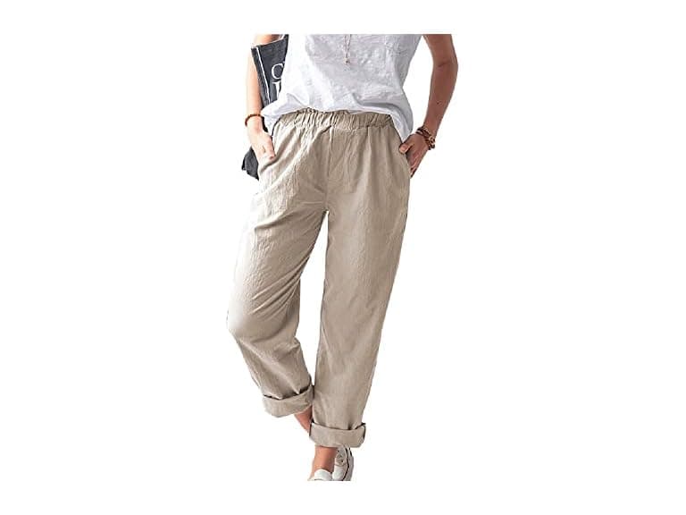 Wrolem Women (XL) Straight Pants Elastic Pants - Image 1