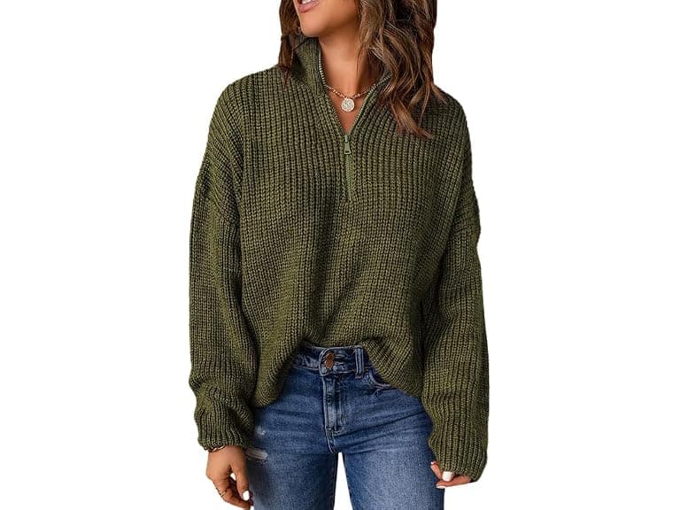 Dokotoo Women (M) Zip Fall Winter Outfits Sweaters - Image 1
