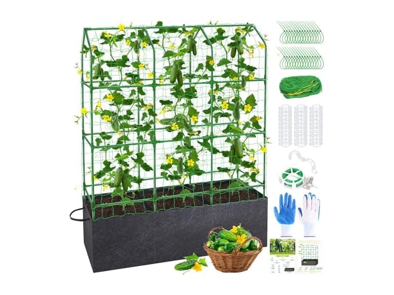 POILKMNI Climbing Plants Trellis for Raised Bed - Image 1