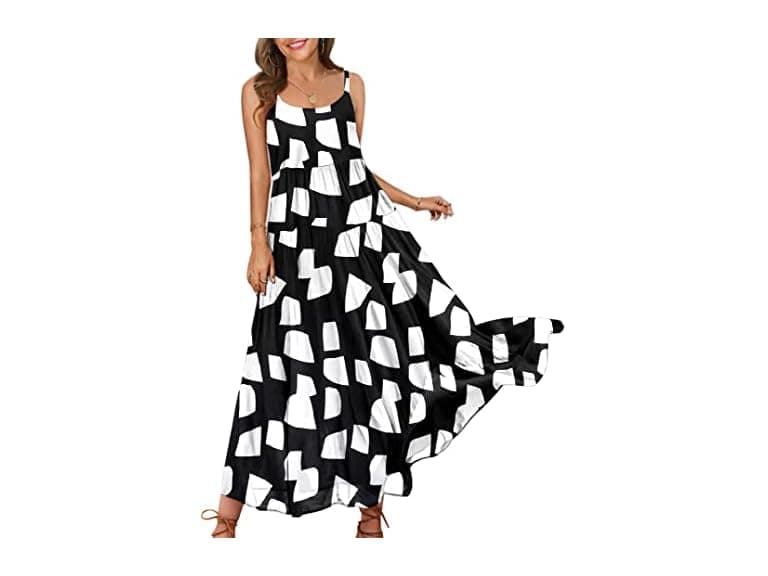 Yesno Women (XL) Summer Dresses Casual Loose Dress - Image 1