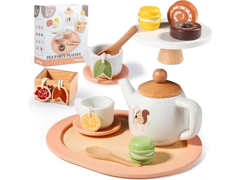 Wooden Tea Set For Little Girls, Tea - Image 1