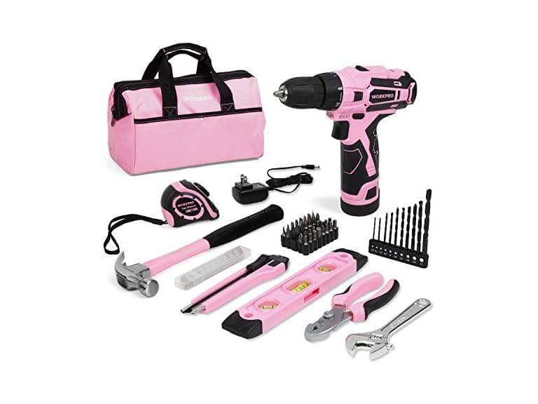 WORKPRO 12V Pink Cordless Drill Driver - Image 1