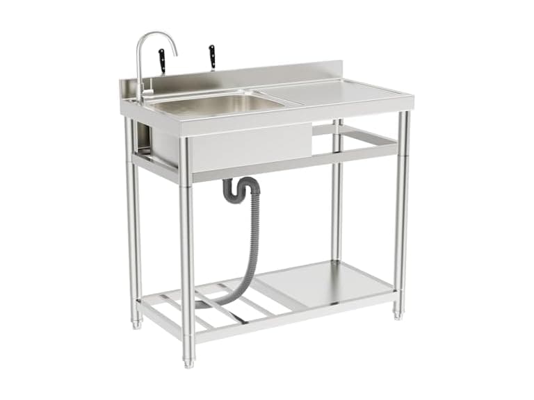 MODCART 39 inch Stainless Steel Utility Sink - Image 1