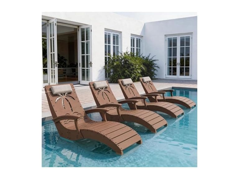 zzwhom in Pool Lounge Chairs Set of 4 with Armrests - Image 1