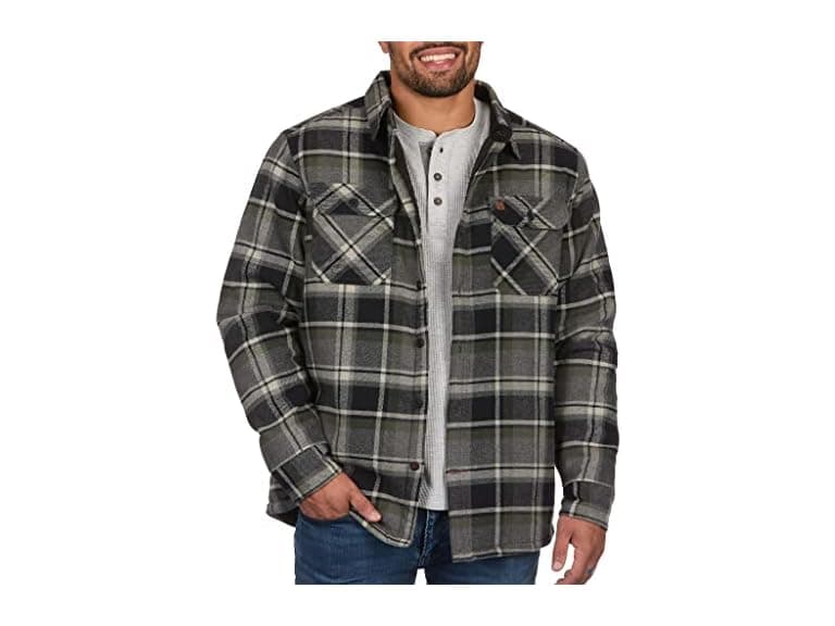 Coleman Men (L) Sherpa Lined Yukon Flannel Jackets - Image 1