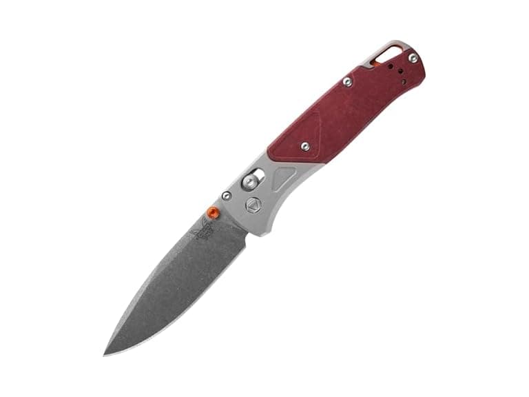 Benchmade Bugout Knife - Ash Gray/Red - Image 1