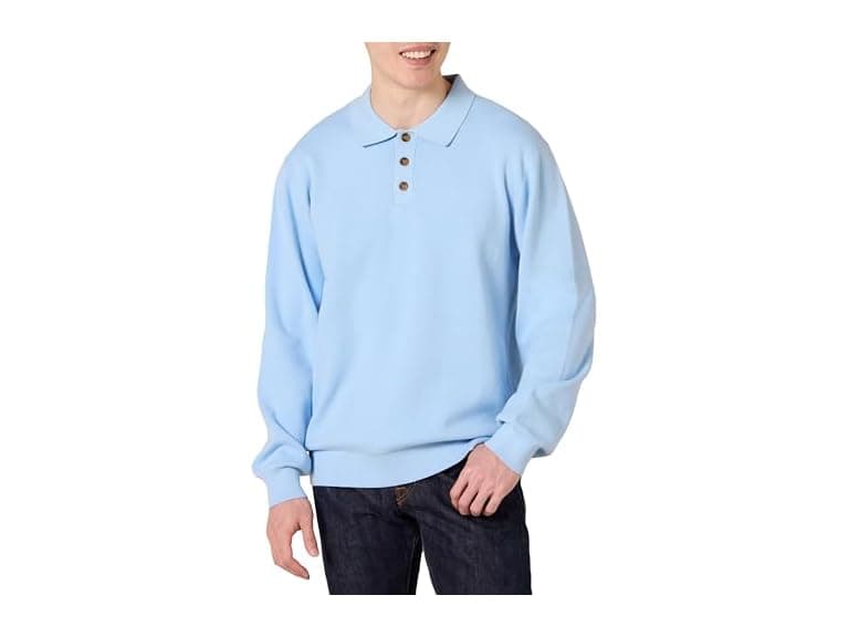 Amazon Essentials Men Relaxed-Fit Knit Polo Sweater - Image 1