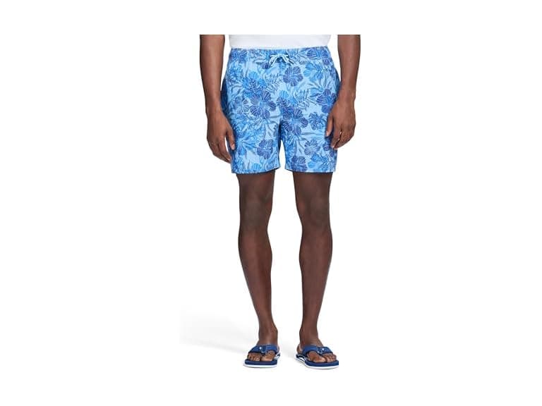 Izod Men Swim Trunks Comfort Swimsuit Placid Blue - Image 1