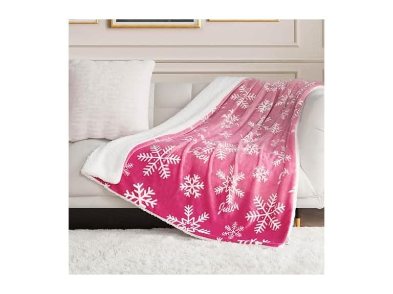 Juicy Couture Sherpa Throw 50"x60" Pink - Image 1