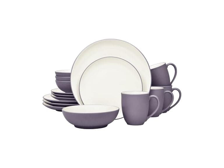 Noritake Colorwave Plum 16-Piece Coupe Dinnerware Set - Image 1