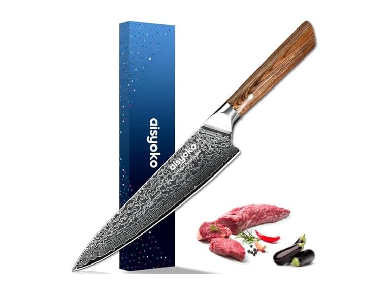 aisyoko Damascus VG-10 chef knife 8-inch - Image 1
