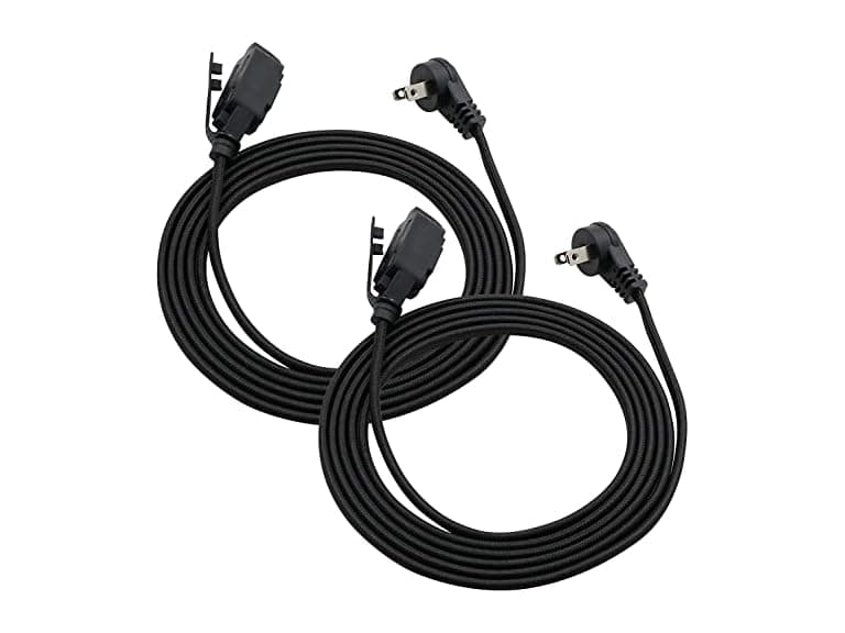 Clear Power 2PK 9FT 3 Outlet Fabric Indoor Extension Cord 16/2 SPT-2 - Image 1