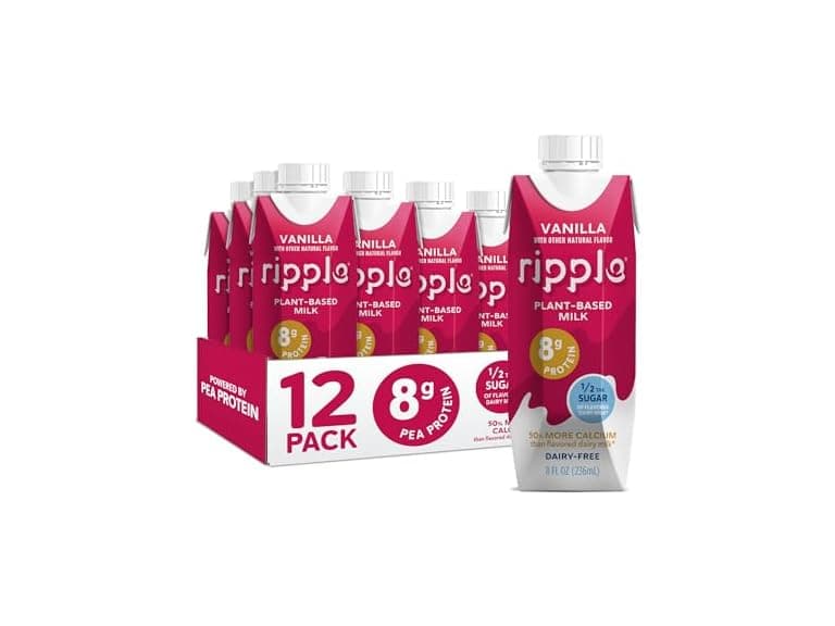12PK Ripple Non-Dairy Milk, Vanilla | Vegan Milk - Image 1