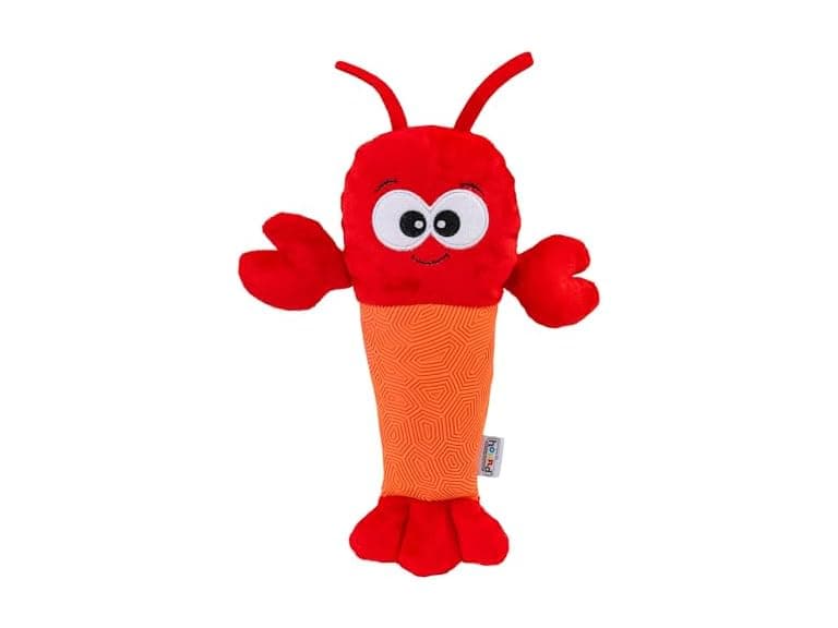 Outward Hound Coated Critterz Dog Toy – Plush Lobster - Image 1