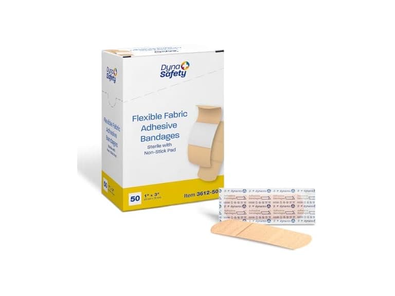 Dynarex Sterile Fabric Bandages 1x3, 50ct - Image 1