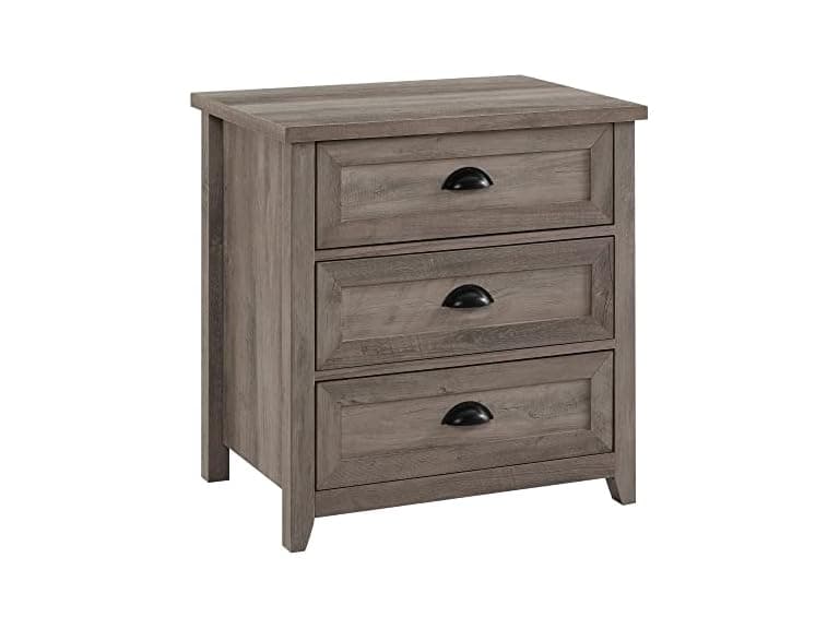 Walker Edison Hazel Modern Farmhouse 3 Drawer Nightstand - Image 1