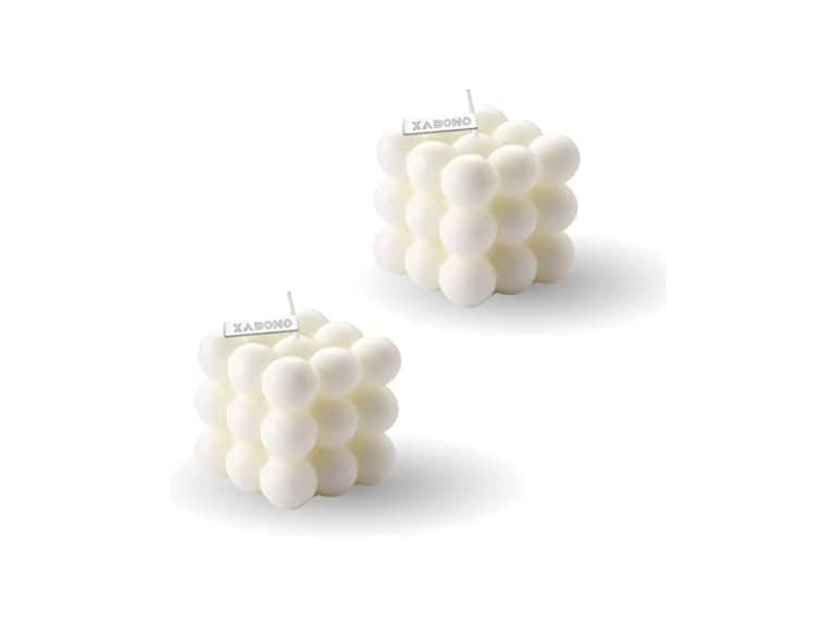White Aesthetic Bubble Candle 10-Pack - Image 1