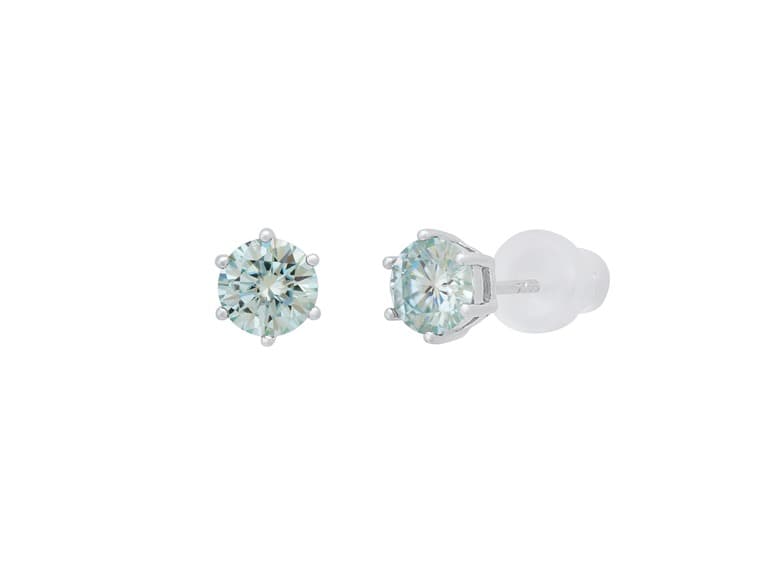 Colored Moissanite Diamond Earrings - Image 1