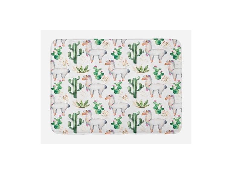 Ambesonne Cactus Bath Mat, Hot South Desert - Image 1