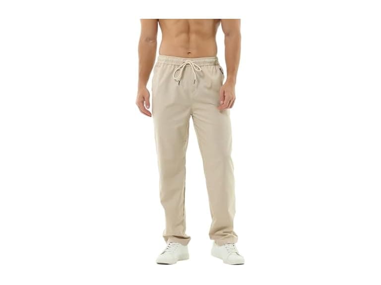 HOEREV Men Casual Beach Trousers - Image 1