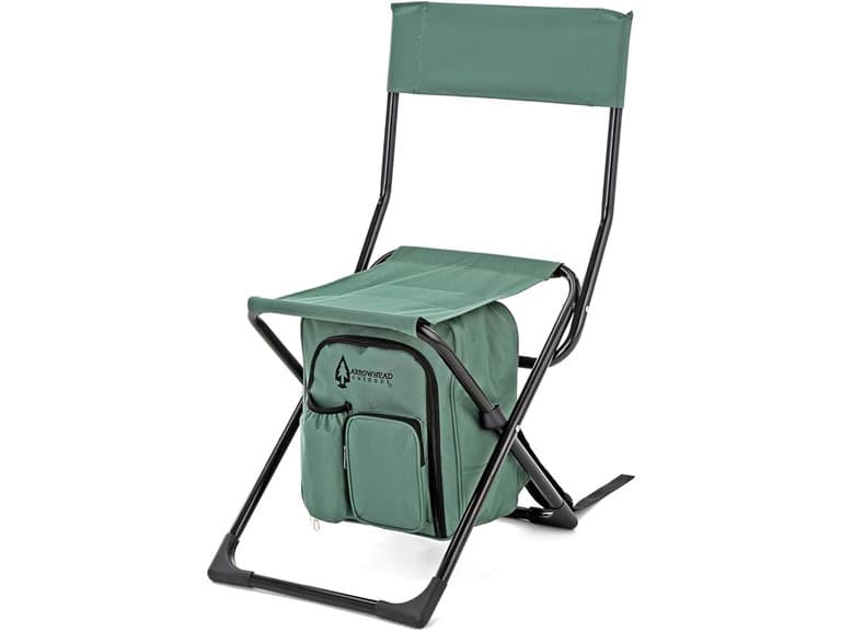 ARROWHEAD OUTDOOR Backrest Stool w/ Cooler Bag - Image 1