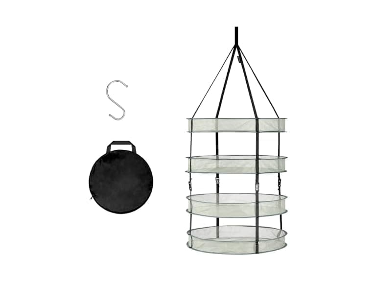 YSSOA Herb Drying Rack Hanging 4 Layer 24'' - Image 1