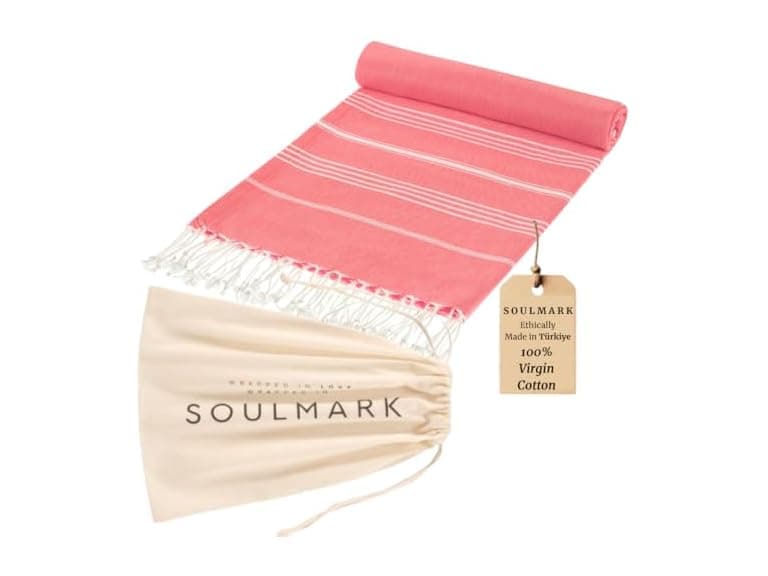 SOULMARK 100% Cotton Turkish Beach Towel - Image 1