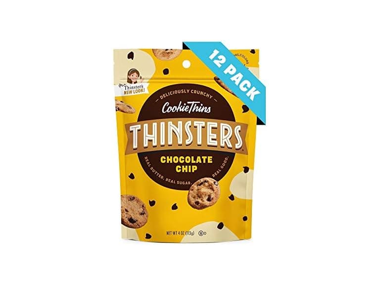 12PK Thinsters Cookie Thins Chocolate Chip, Non GMO - Image 1