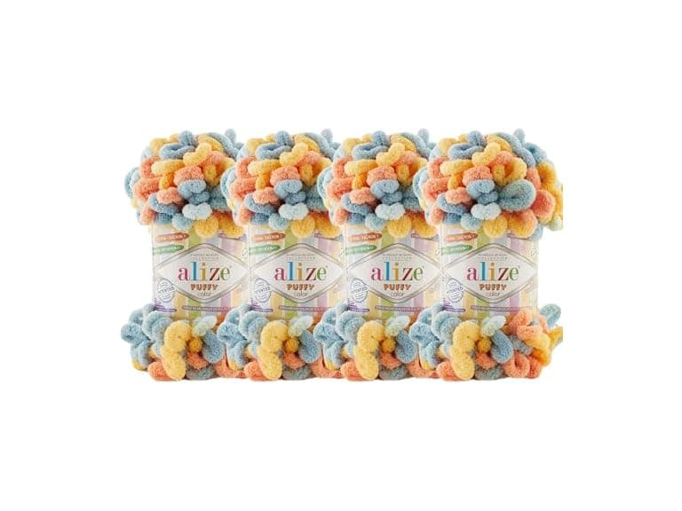 Alize Puffy Color Baby Blanket Yarn Knitting - Image 1