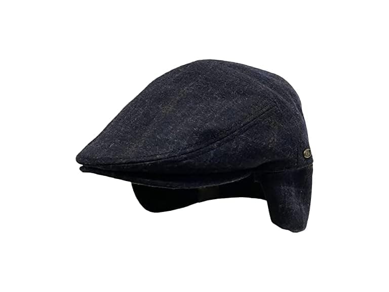 Epoch Men (M) Hats 100% Wool Herringbone Earflaps - Image 1