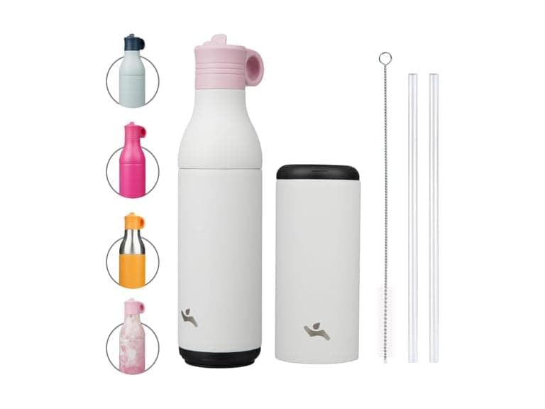 Stainless Steel Water Bottle White - Image 1