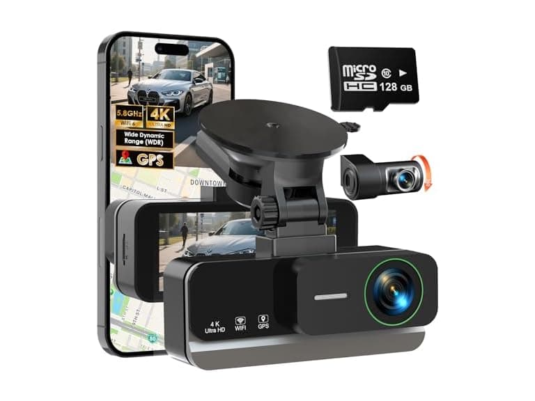 Nymzview 4K+4K Dash Cam Front Rear GPS - Image 1