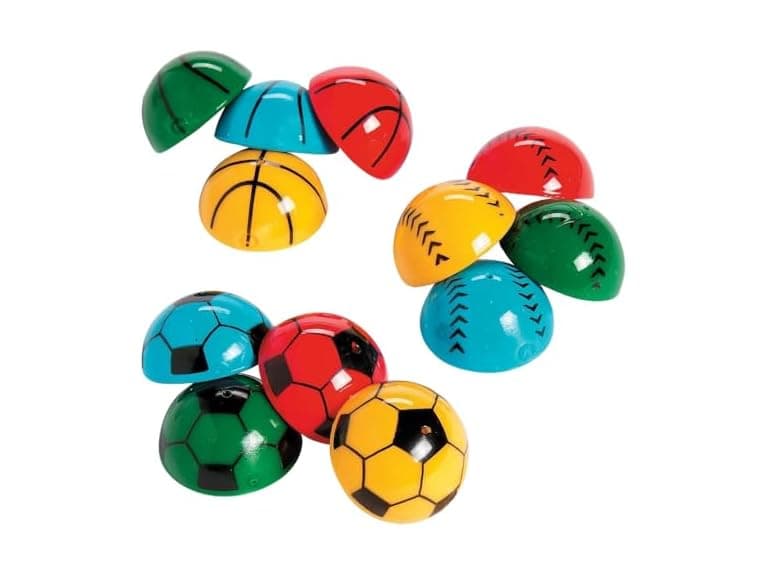 Assorted Multicolor Vinyl Sports Poppers (6 Packs of 12) - Image 1