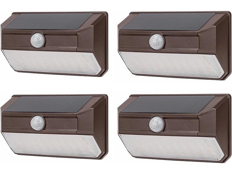 Home Zone Security 4Pk Solar Wall Light- Choose Color - Image 1