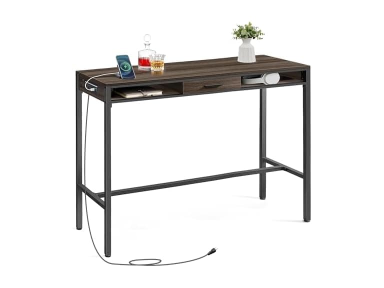 VASAGLE Bar Table with Power Outlets - Image 1
