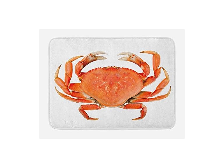 Ambesonne Crabs Bath Mat, Sea Animals Theme - Image 1