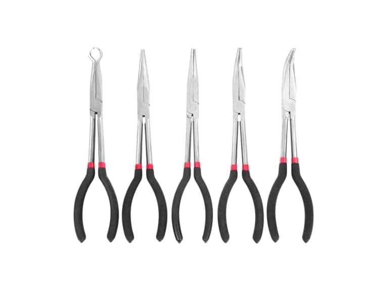 5-Piece Long Reach Needle Nose Pliers Set - Image 1