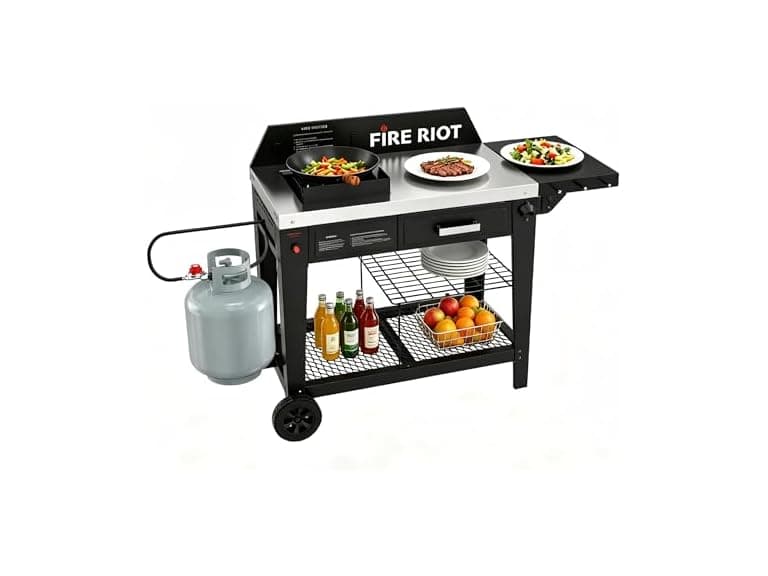 FIRERIOT 50K BTU Outdoor Propane Wok Station - Image 1