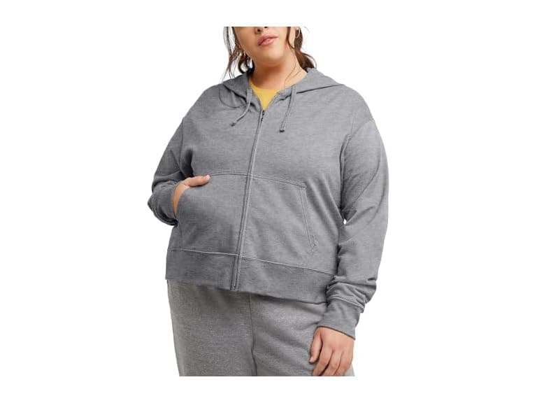 Hanes Women Originals French Terry Zip-up Hoodie - Image 1