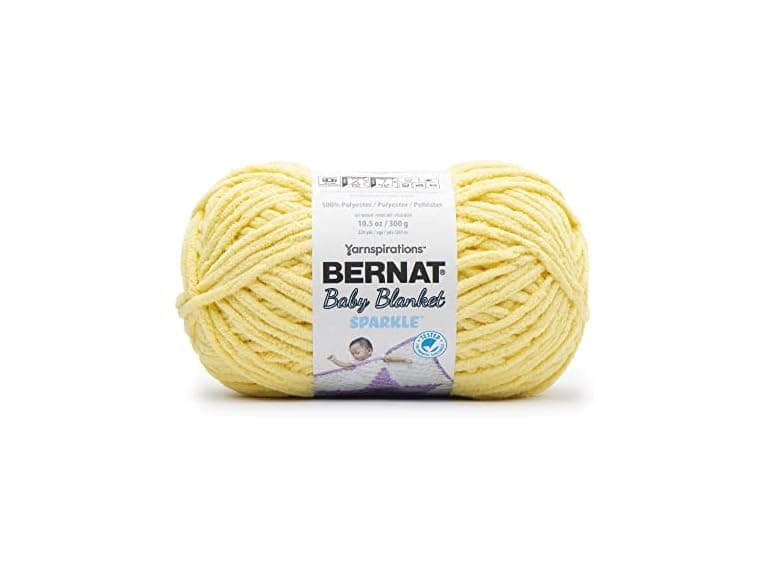 Bernat Baby Blanket Sparkle Yarn-Sunshine - Image 1
