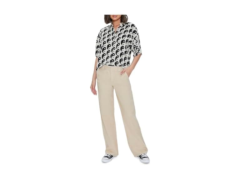 Forever 21 Straight-Leg Twill Pants - Image 1