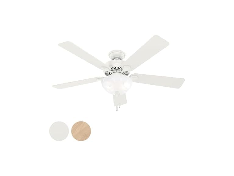 Hunter Fan 52 inch Fresh White Indoor Ceiling Fan - Image 1