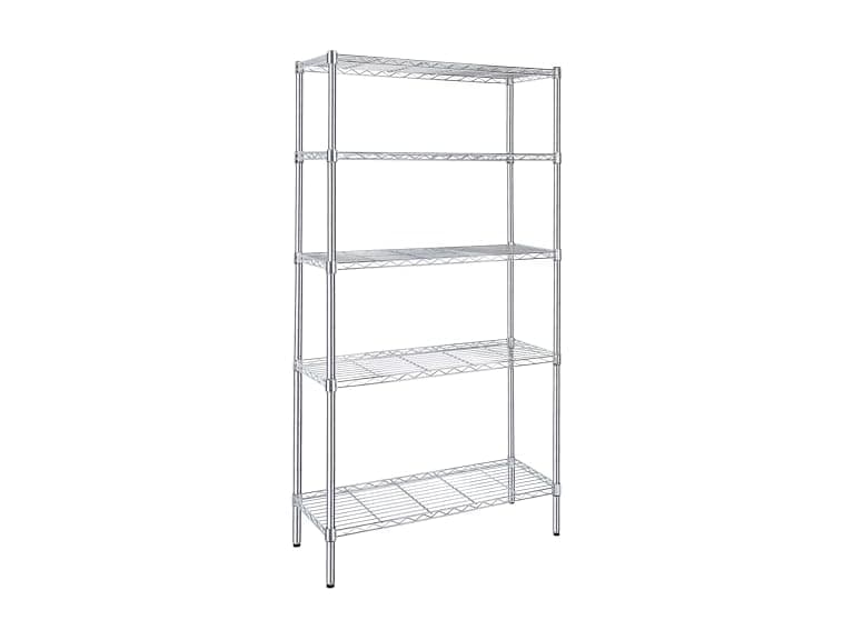 Simple Deluxe 5-Tier Storage Shelve 1250 Lbs Loading Capacity, Chrome (Open Box) - Image 1