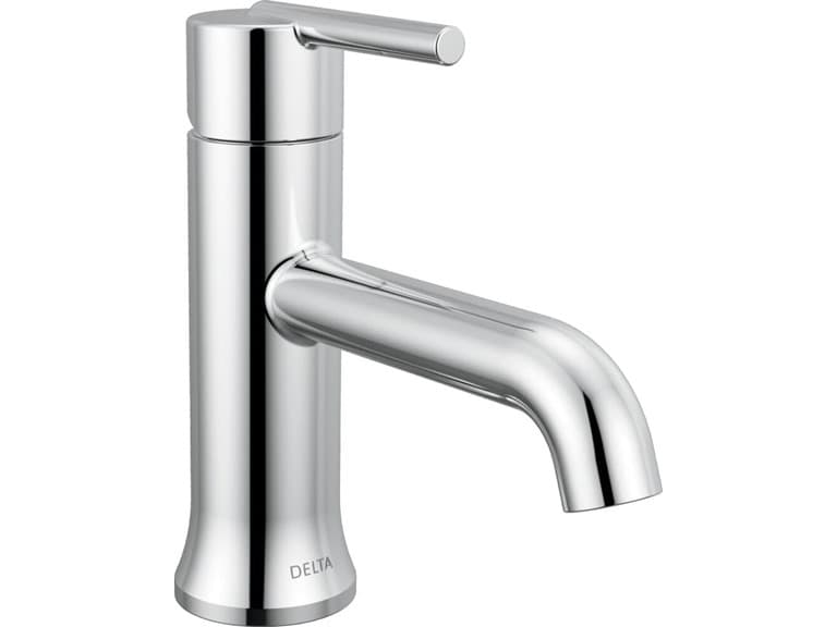 DELTA Faucet Trinsic Single Hole Bathroom Faucet- Chrome - Image 1