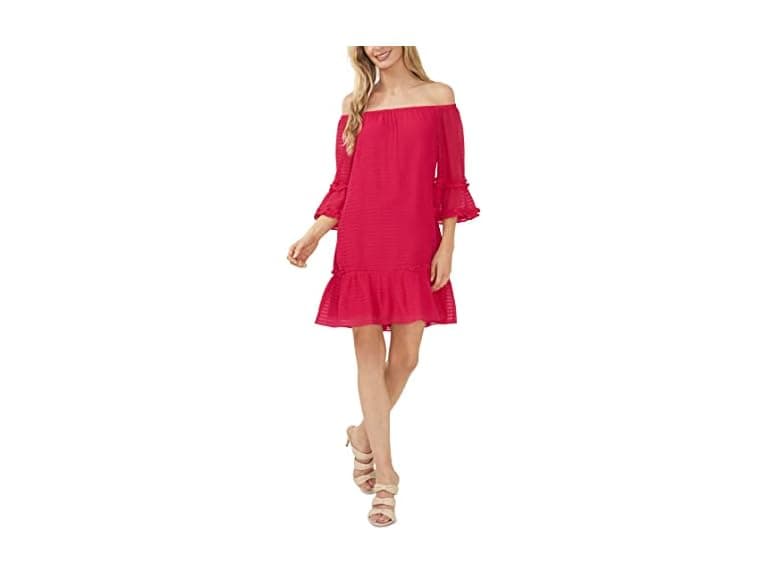 CeCe Women (XS) Over-the-shoulder Flounce Dress - Image 1