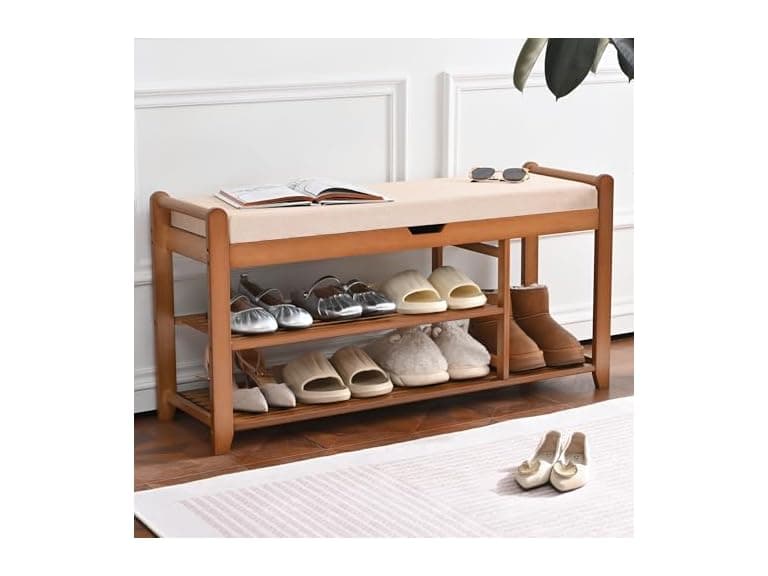 39.4In Shoe Rack Bench, Shoe Storage - Image 1
