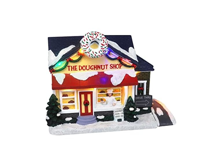 Top Treasures Doughnut Shop Snow Village - Image 1
