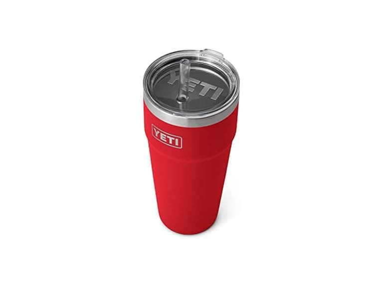 YETI Rambler 26oz Straw Cup, Rescue Red - Image 1