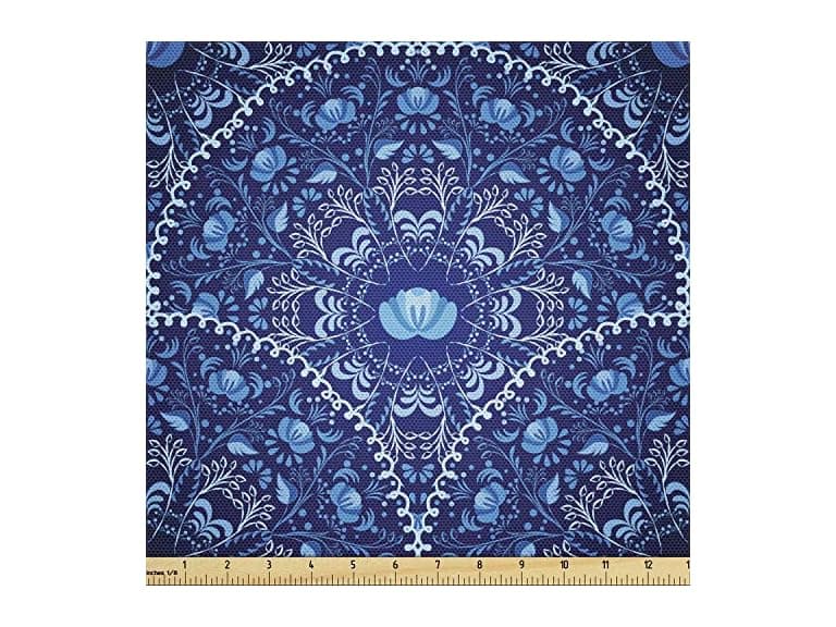 Ambesonne Blue Fabric by The Yard - Image 1
